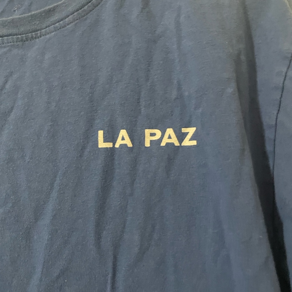 LA PAZ "Cunha" Palm Tree Graphic Tee in Royal Blue - Size M - Picture 10 of 10